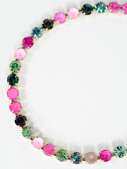 TOVA FP Custom Oakland Crystal Necklace in Antique Gold