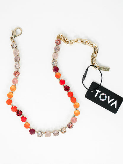 TOVA Oakland Crystal Necklace in Red Rosies - Freckled Poppy