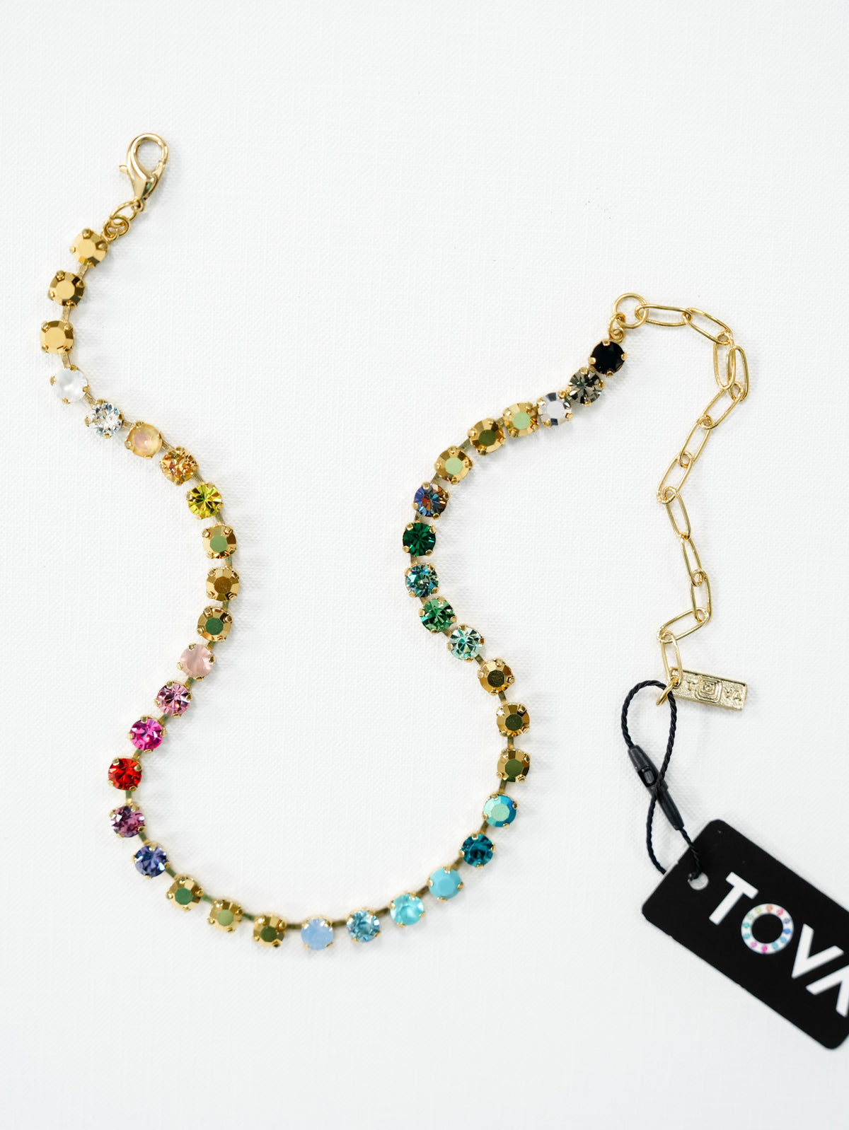 TOVA Sarina Crystal Necklace in Fall Mix