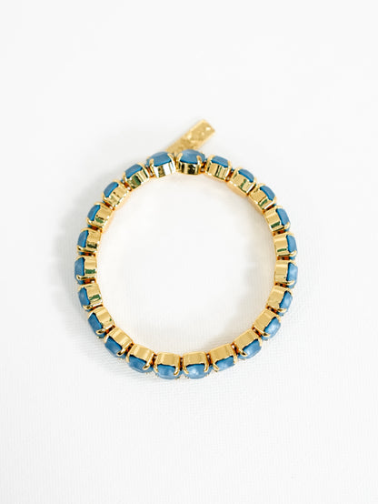 TOVA Oakland Crystal Stretch Bracelet in Teal Ignite