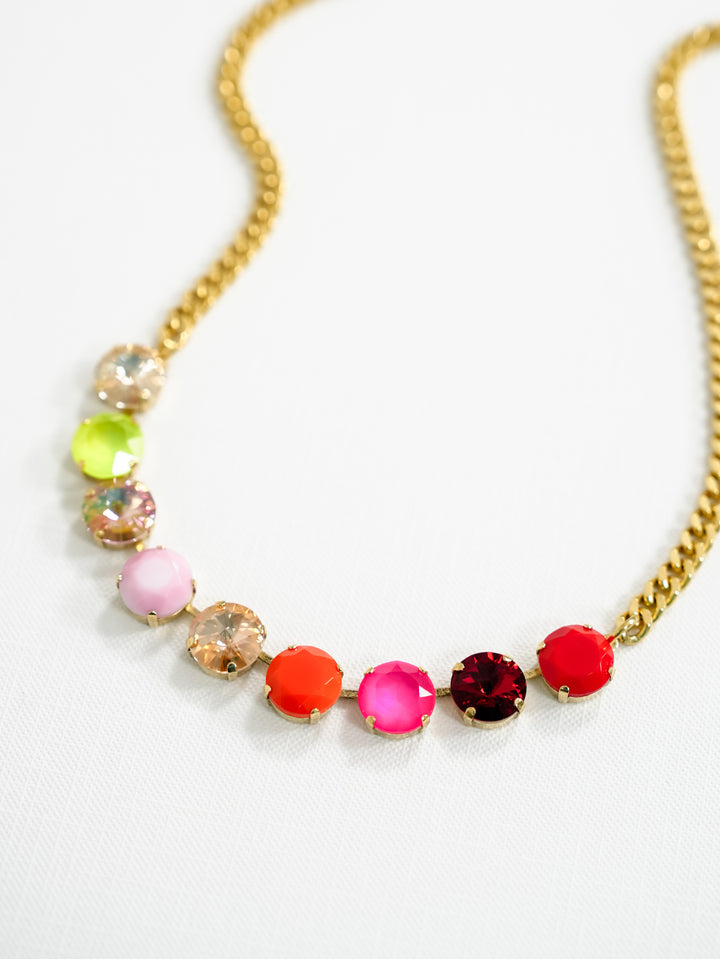 TOVA Mini Sofia Crystal Maybelle Necklace - Freckled Poppy