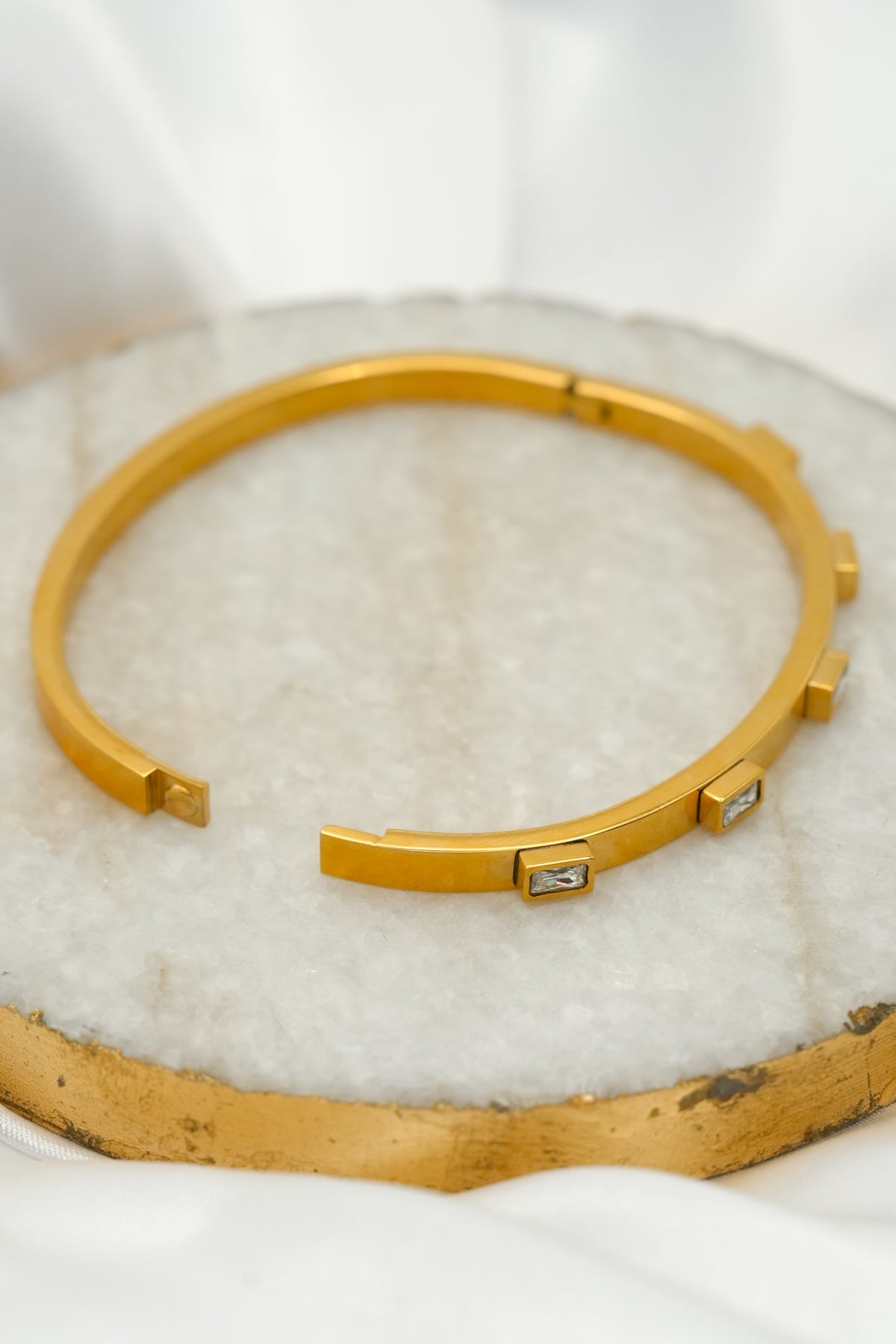 Diamond Baguette Bracelet - Freckled Poppy
