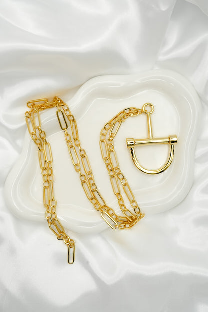 Stirrup Chain Necklace - Freckled Poppy