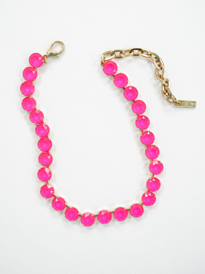 TOVA Sofia Crystal Necklace in Electric Pink Cowboy Fairy - Freckled Poppy