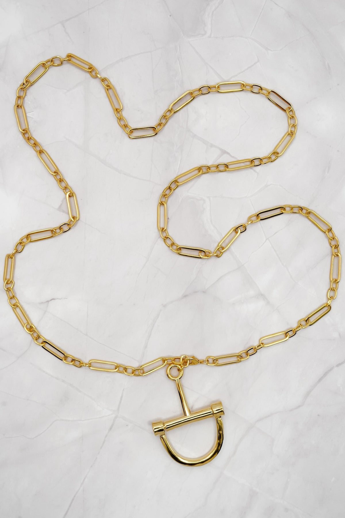Stirrup Chain Necklace - Freckled Poppy