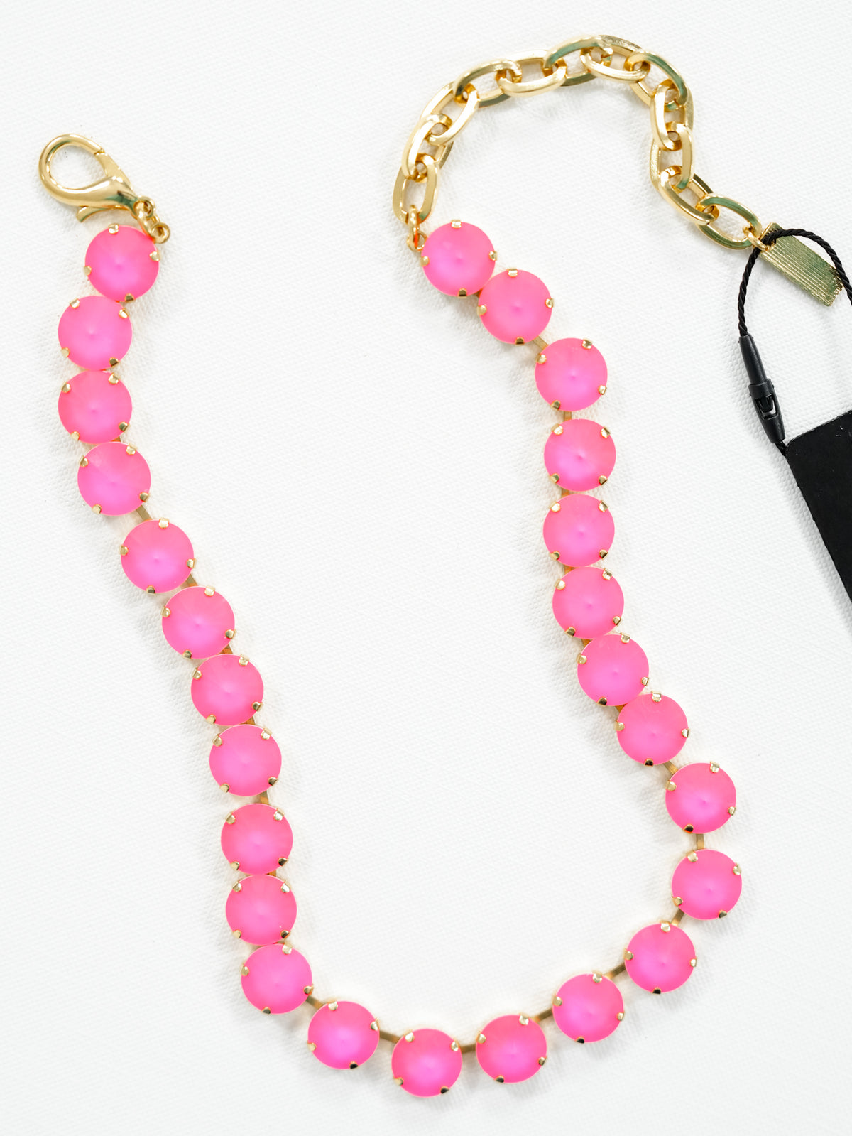 TOVA The Sofia Necklace In Electric Pink Ignite Frost