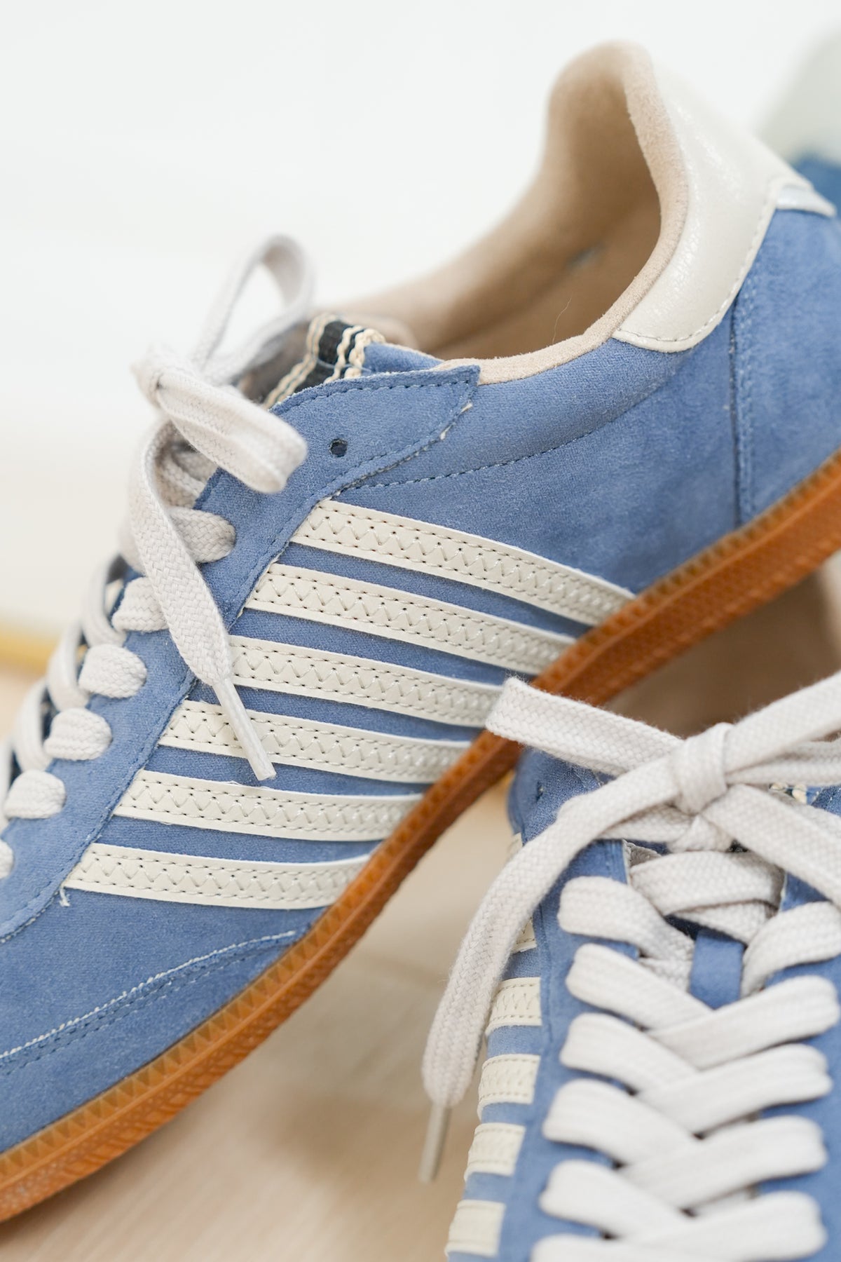 Shu Shop Vegan Suede Stripe Lace Up Retro Sneaker - Freckled Poppy