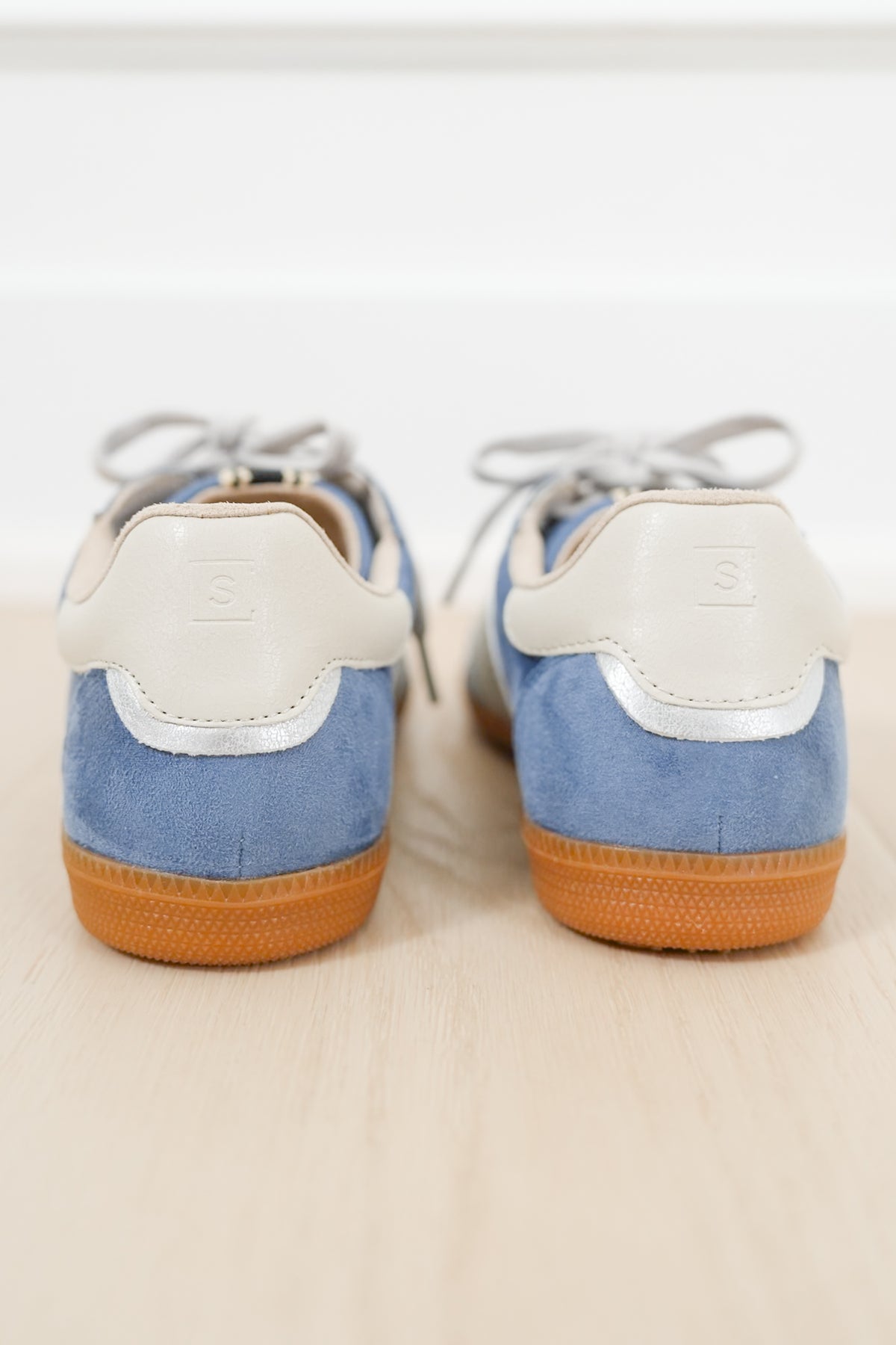 Shu Shop Vegan Suede Stripe Lace Up Retro Sneaker - Freckled Poppy