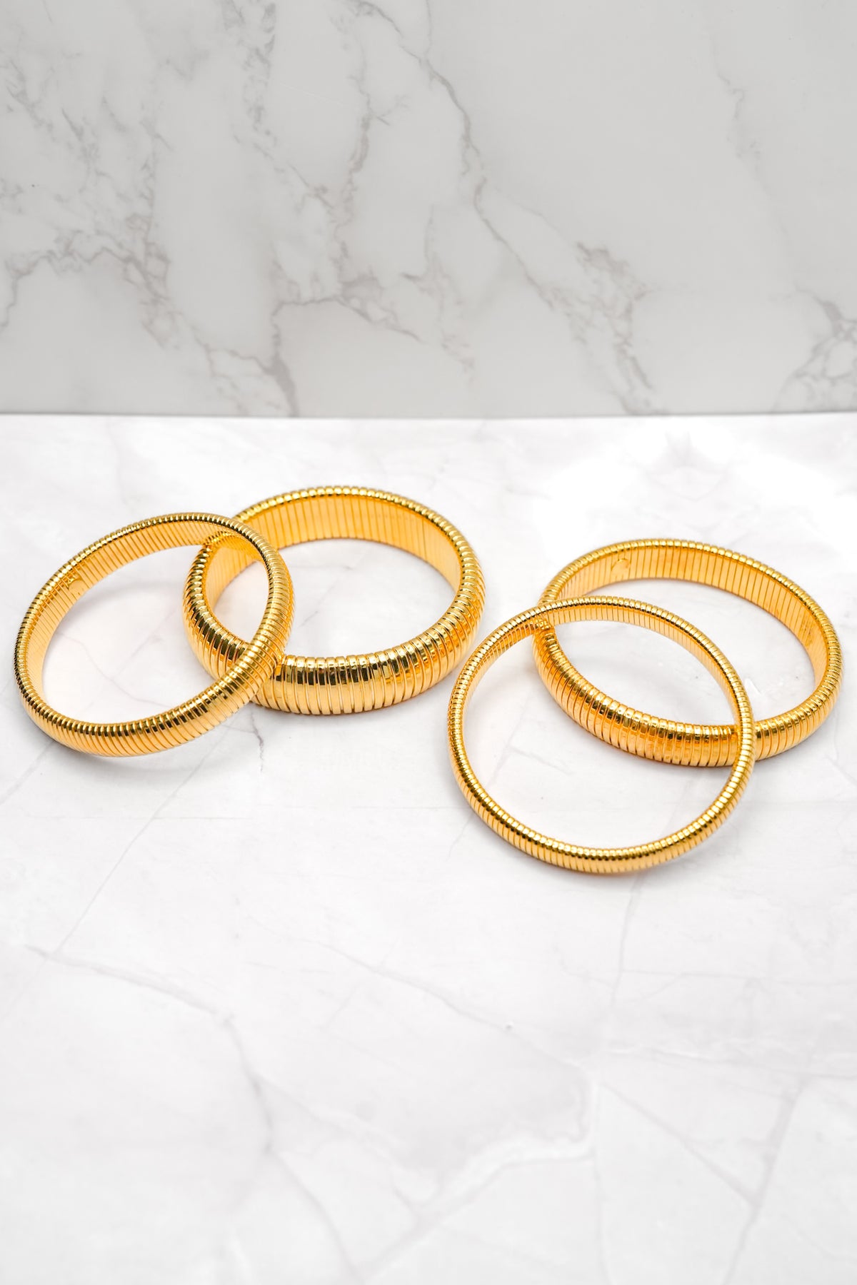 Treasure Jewels Chic Ribbed Bracelet - Freckled Poppy