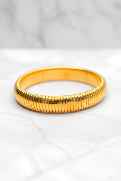 Treasure Jewels Chic Ribbed Bracelet - Freckled Poppy
