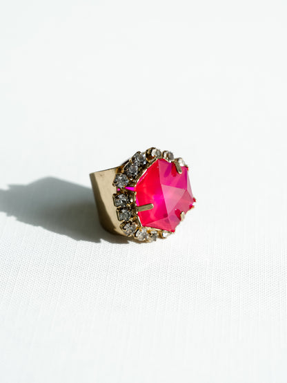 SIENNA Tova Valley Ring In Bright Peony