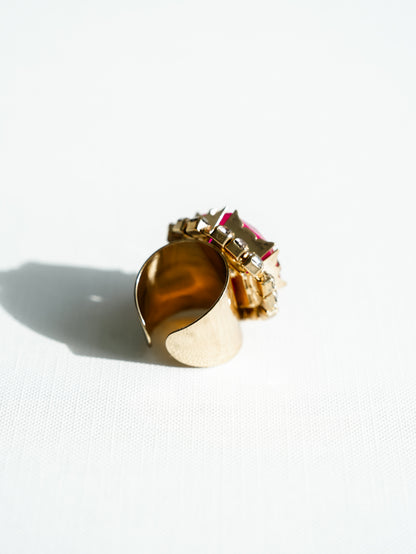 SIENNA Tova Valley Ring In Bright Peony