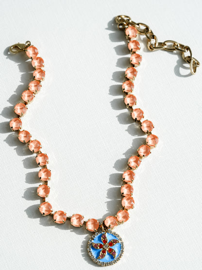 SIENNA Tova Crystal Starfish Pendant Necklace - Freckled Poppy