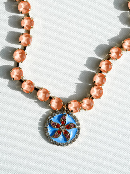 SIENNA Tova Crystal Starfish Pendant Necklace - Freckled Poppy