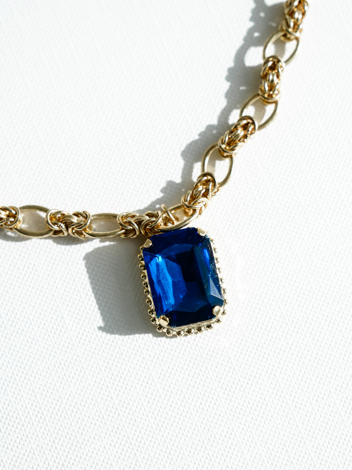 SIENNA Tova Sammy Crystal Pendant Necklace In Navy