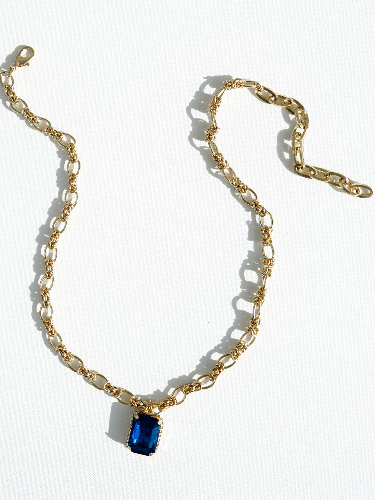 SIENNA Tova Sammy Crystal Pendant Necklace In Navy