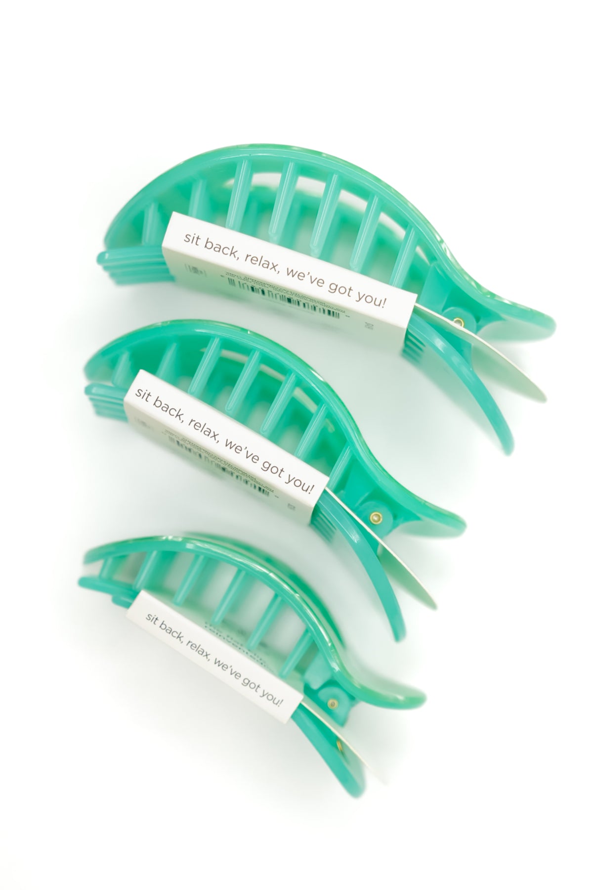 Teleties Flat Round Spring Splash Hair Clips *Final Sale* - Freckled Poppy