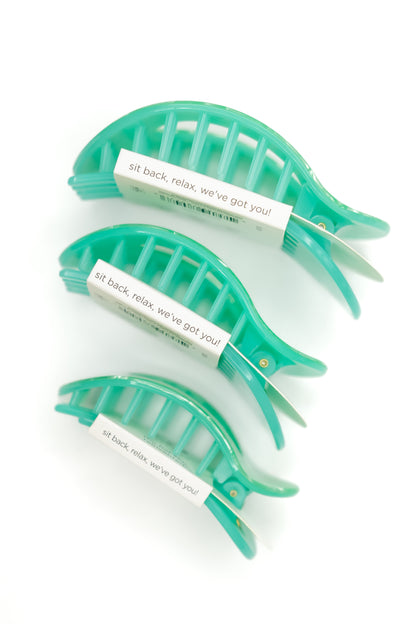 Teleties Flat Round Spring Splash Hair Clips *Final Sale* - Freckled Poppy