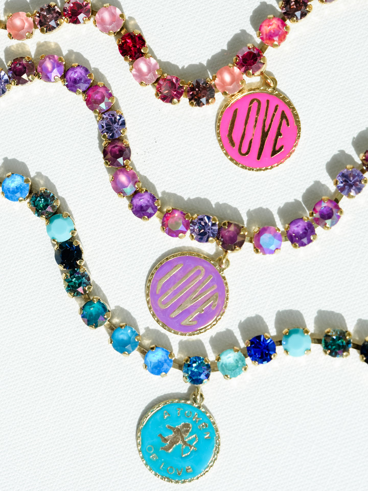 TOVA Love Token Anklet - Freckled Poppy
