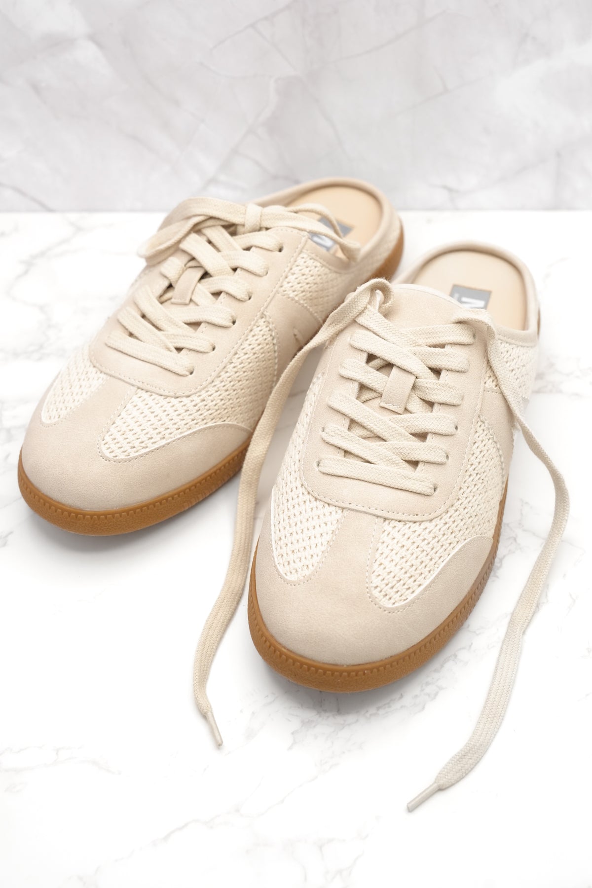 MIA Woven Mesh Lace Up Mule Sneaker - Freckled Poppy