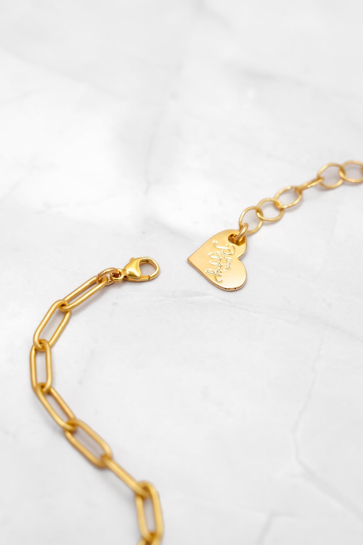 Love, Poppy Moonstone Square Pendent Sun Detail Paperclip Chain Necklace