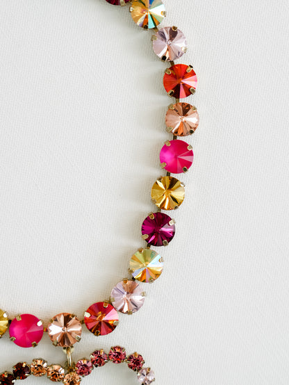 SIENNA by Tova Lovely Large Heart Necklace In Sunset Glow