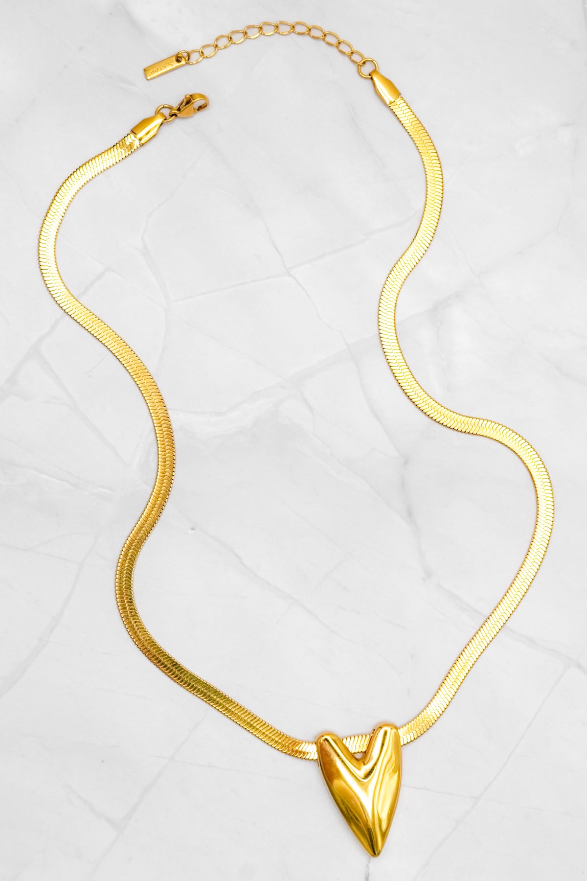 Mila + Stevie Heart Slider Necklace - Freckled Poppy