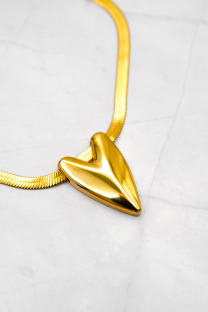 Mila + Stevie Heart Slider Necklace - Freckled Poppy