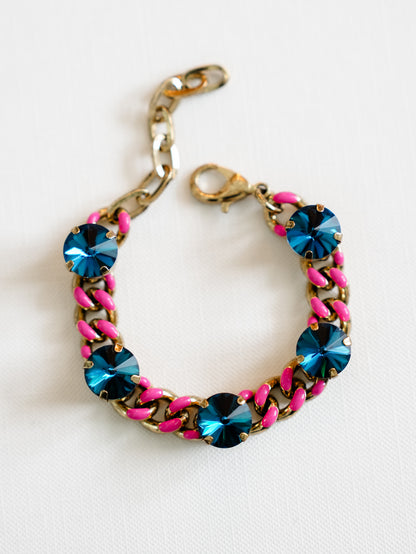 SIENNA by Tova Gail Crystal Bracelet In Cotton Candy