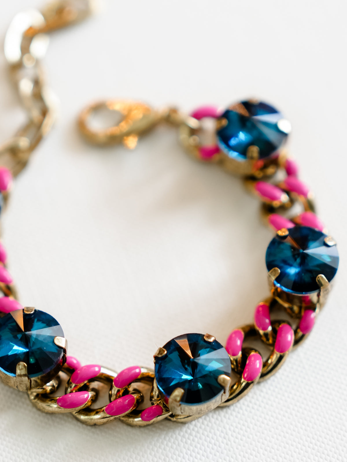 SIENNA by Tova Gail Crystal Bracelet In Cotton Candy