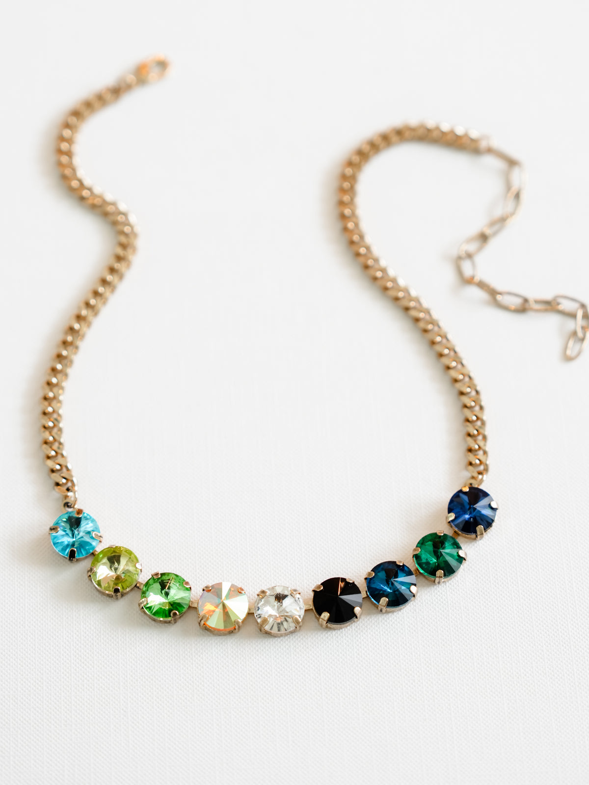 SIENNA by Tova Mini Grace Necklace In Lagoon Mix