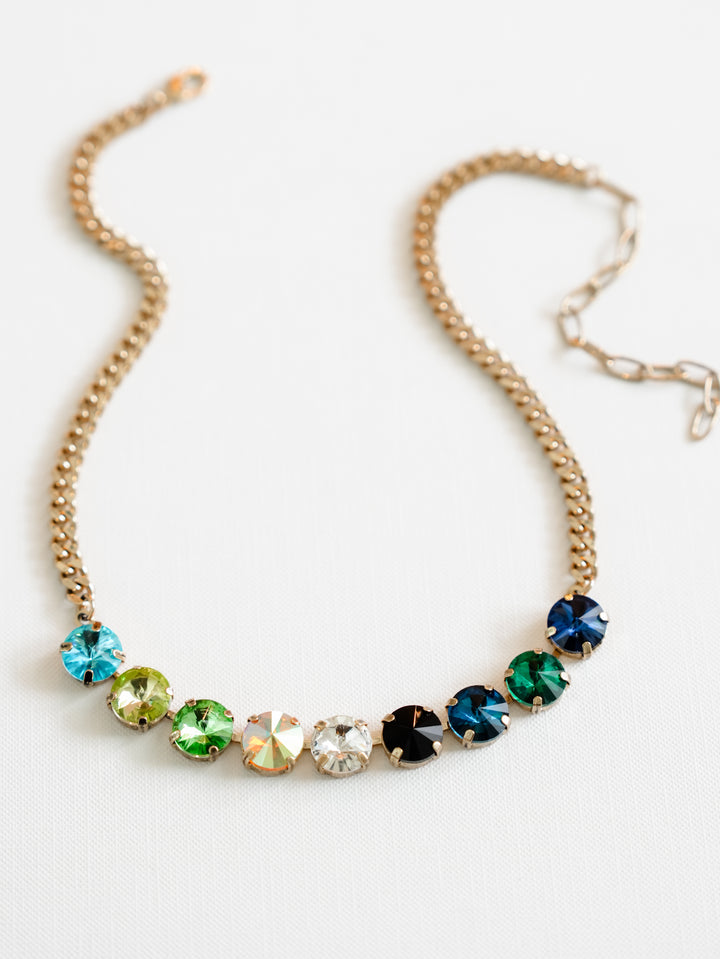 SIENNA by Tova Mini Grace Necklace In Lagoon Mix - Freckled Poppy