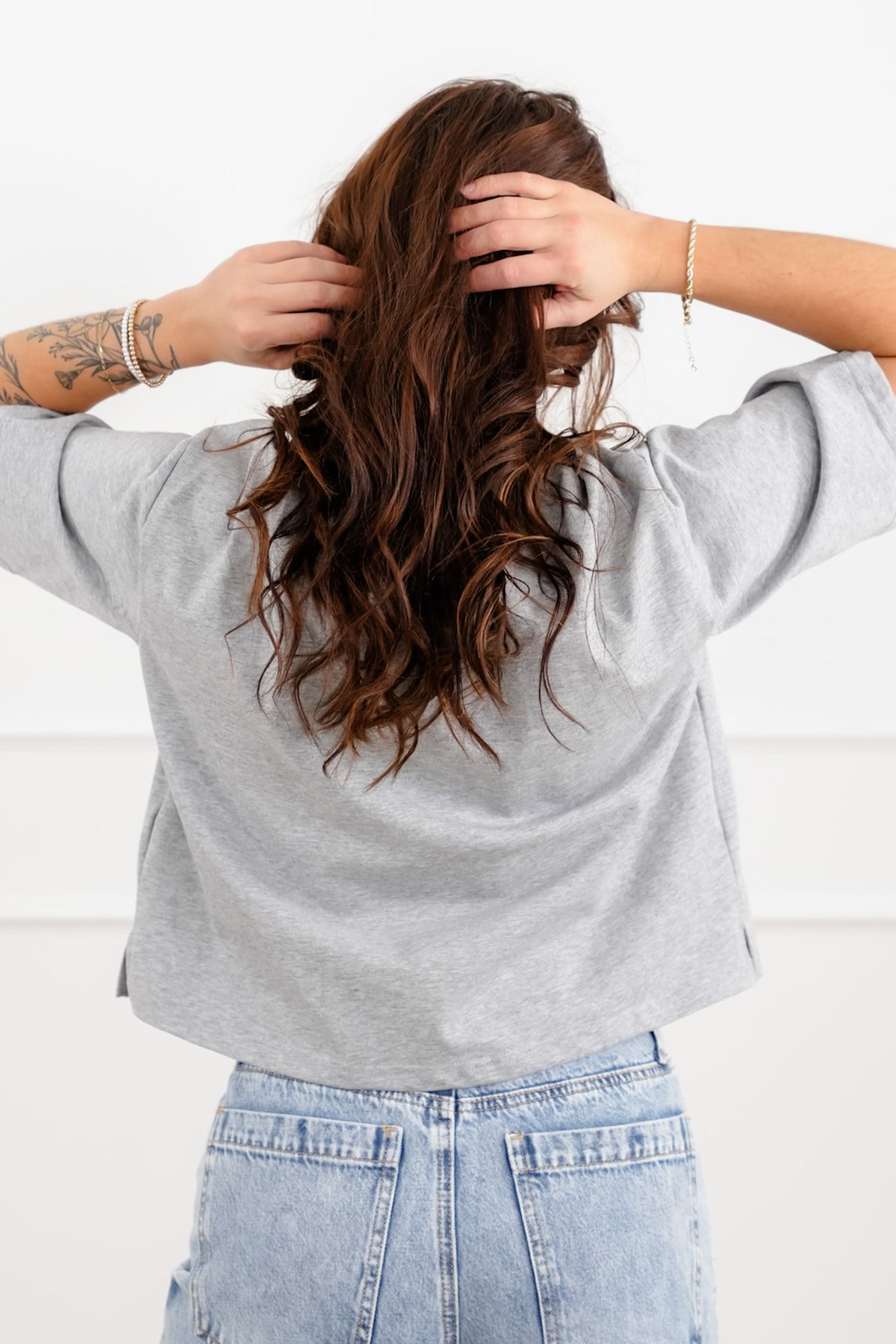 Plus/Reg "The Marlow" Nico Threads Solid Short Sleeve Crew Neck Top - Freckled Poppy