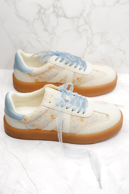 MIA Floral Print Mixed Material Sneaker - Freckled Poppy