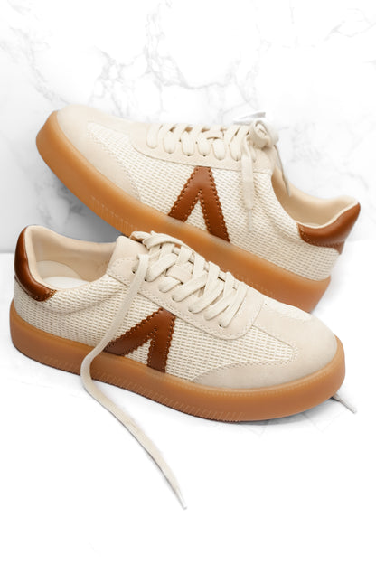 MIA Woven Knit Mixed Material Sneaker - Freckled Poppy