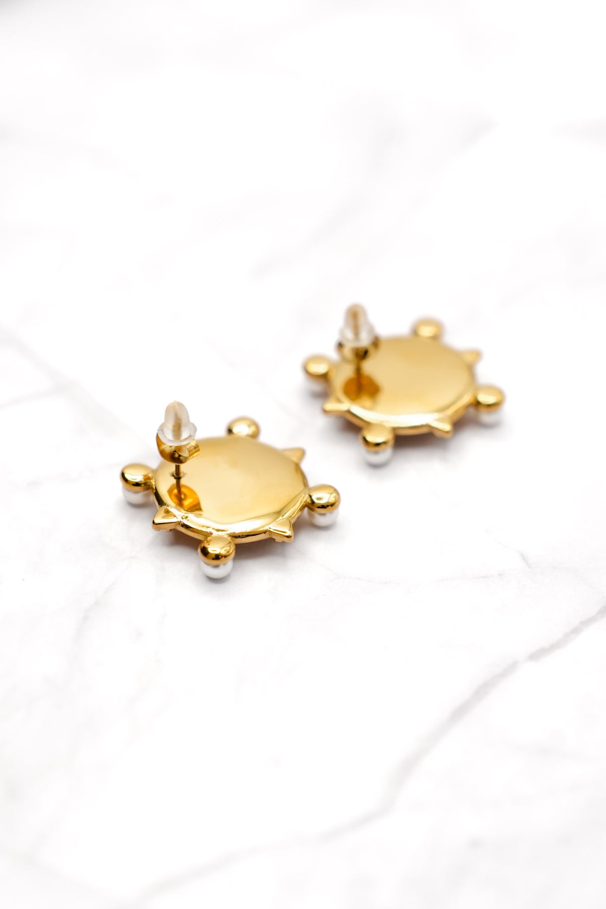 Chansutt Pearls Coin and Pearl Earrings - Freckled Poppy
