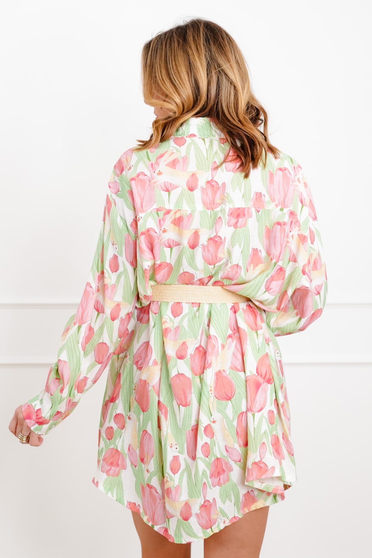 POL Floral Print Long Sleeve Dress - Freckled Poppy