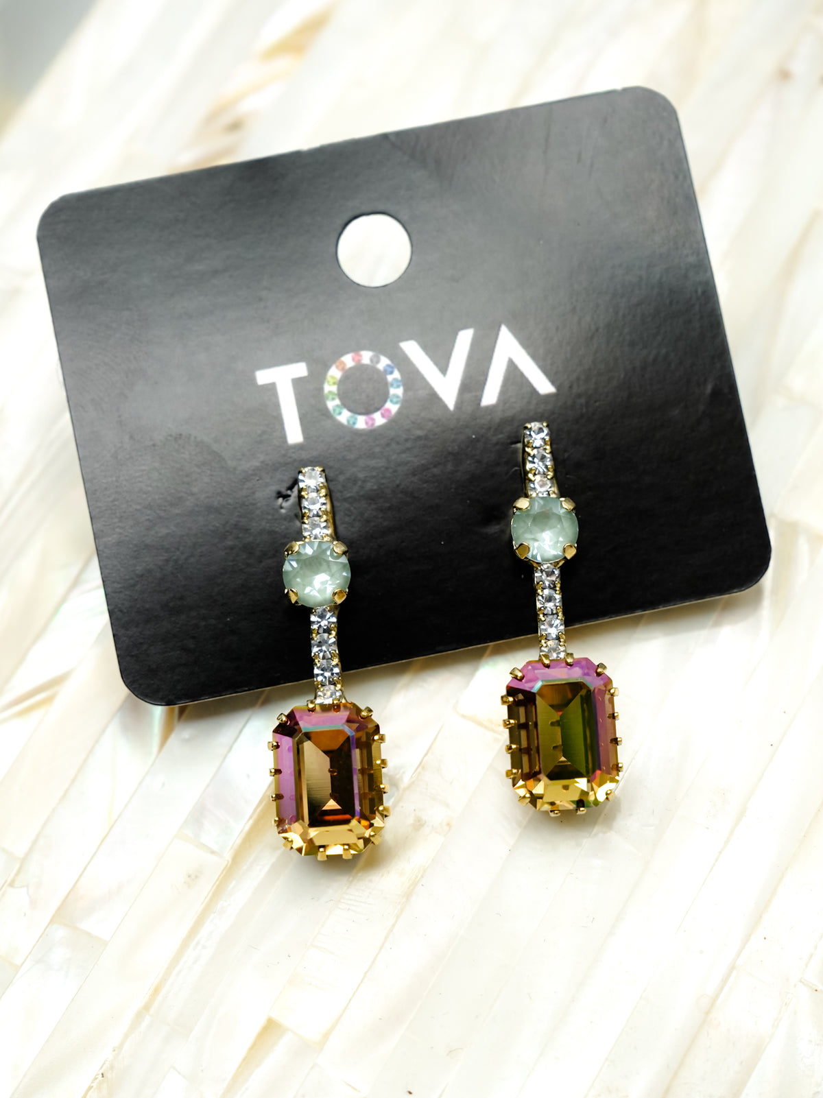 TOVA Akemi Earrings - Freckled Poppy