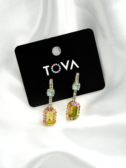 TOVA Akemi Earrings - Freckled Poppy