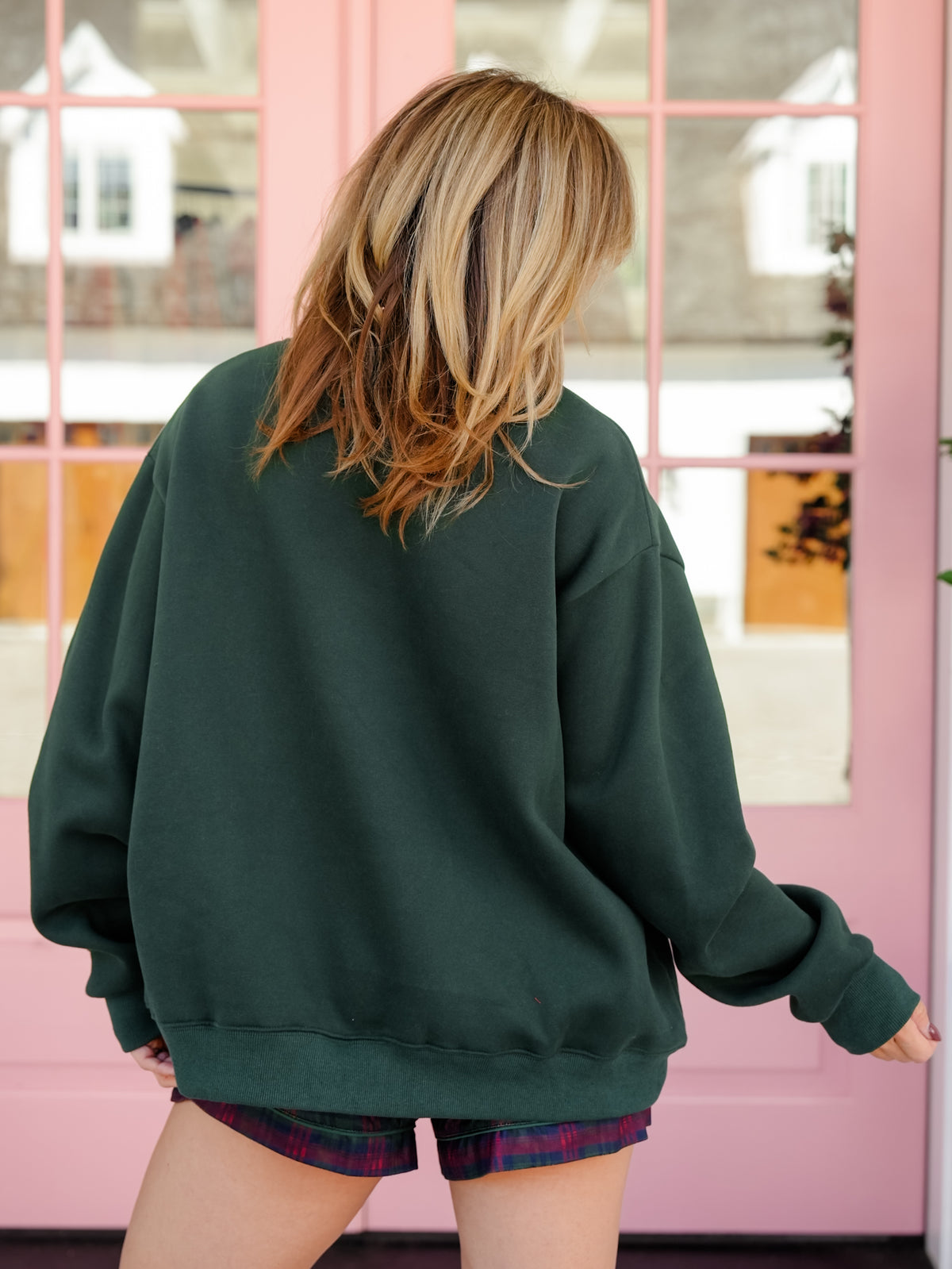 Long Sleeve Christmas Print Mock Neck Sweatshirt