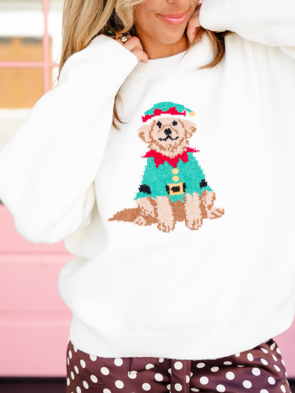 Long Sleeve Retriever Elf Pullover Sweater