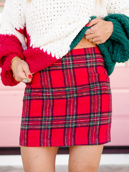 Tartan Plaid High Waist Mini Skirt
