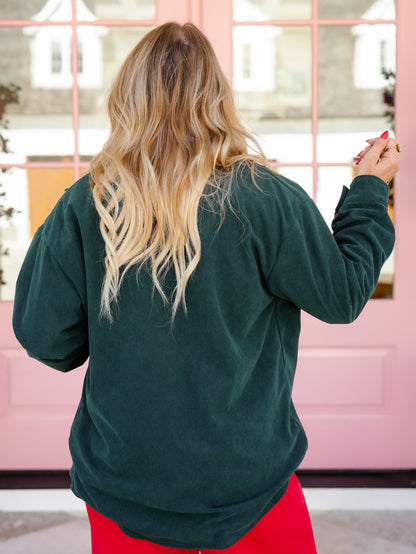 Restock! Corduroy and Plaid Reversible Long Sleeve Shacket