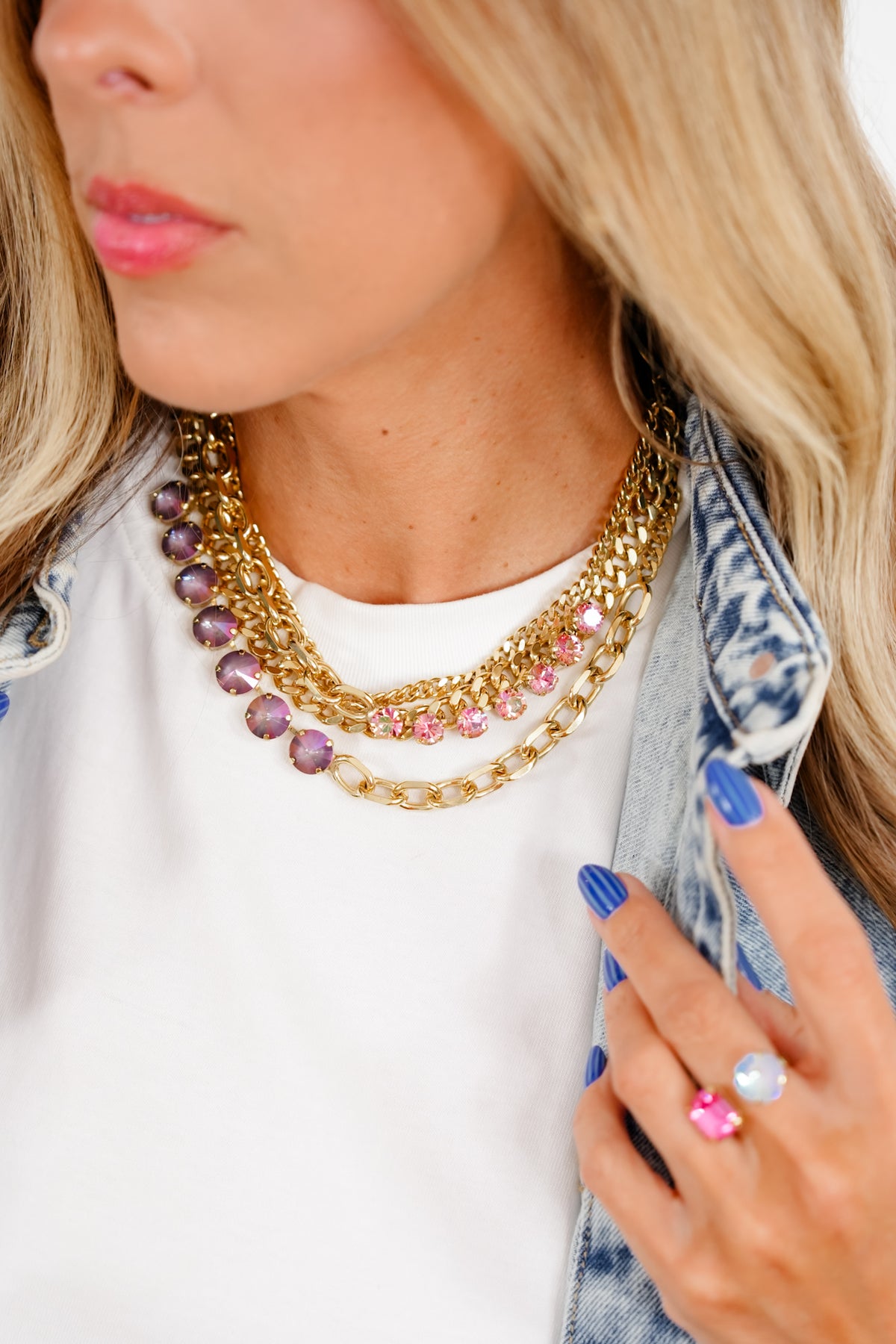 TOVA Soft Rose Starlight Necklace - Freckled Poppy