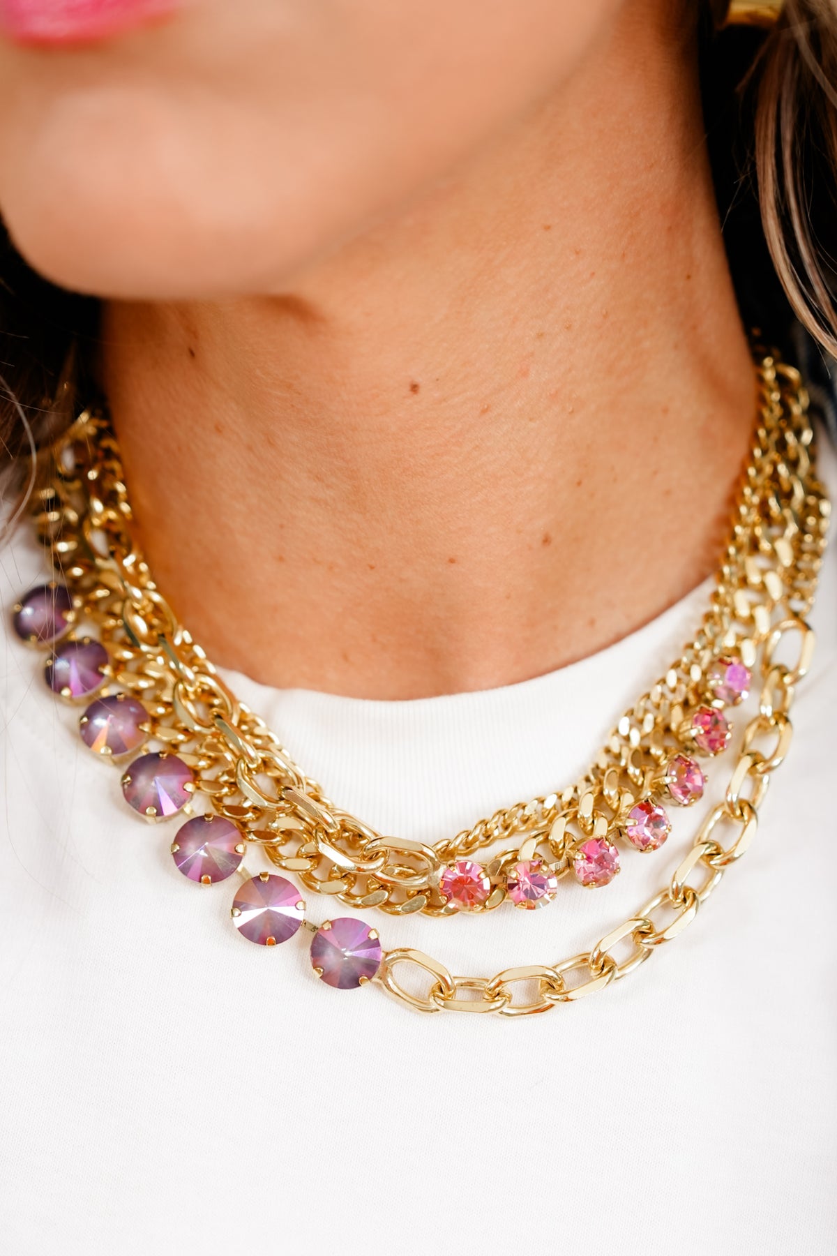 TOVA Soft Rose Starlight Necklace - Freckled Poppy