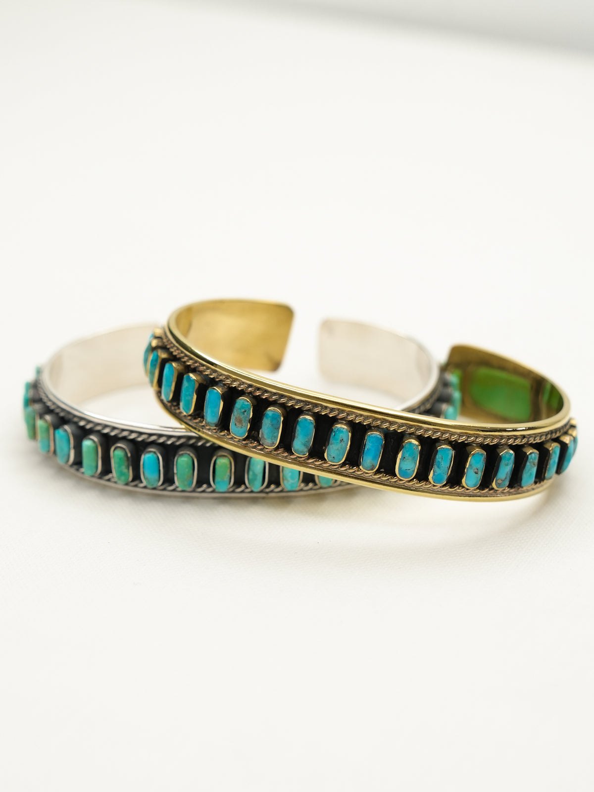 BOHO SOL Turquoise Multi Stone Cuff - Freckled Poppy