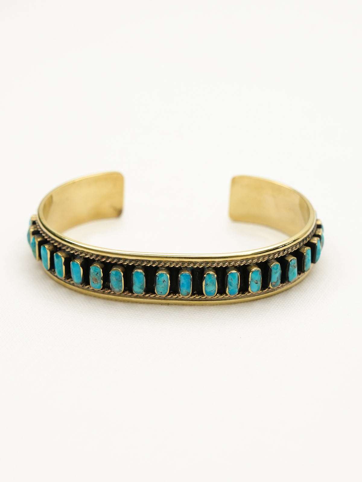 BOHO SOL Turquoise Multi Stone Cuff - Freckled Poppy