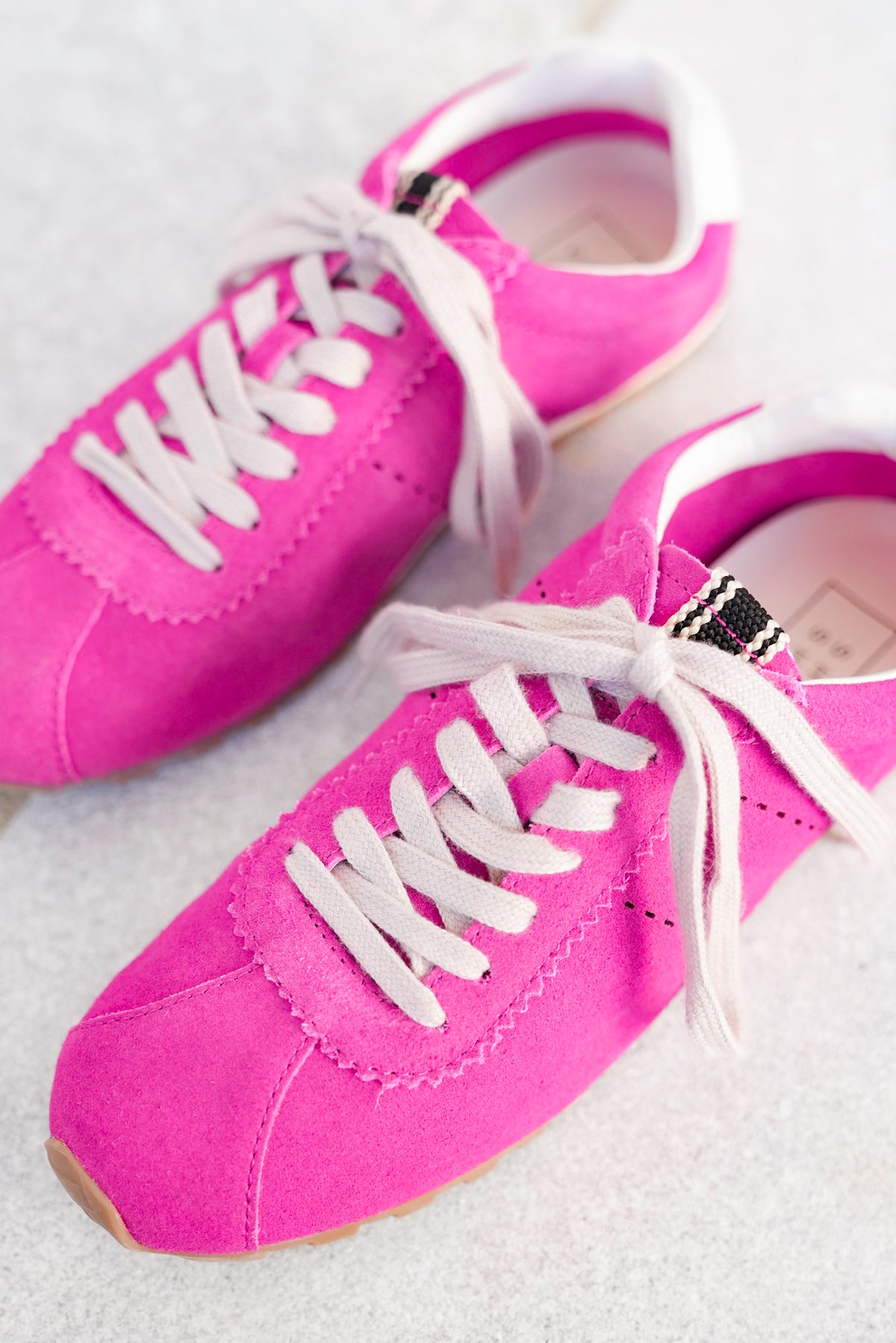 Shu Shop Retro Low-Top Suede Sneakers - Freckled Poppy