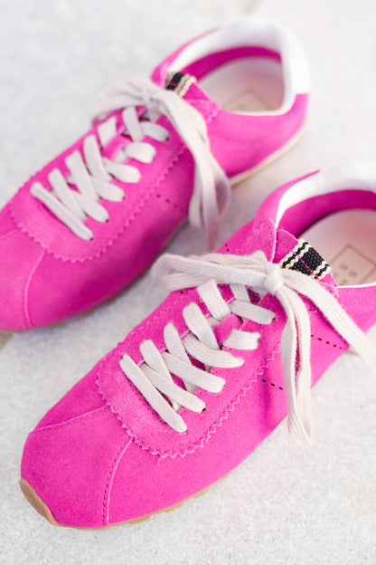 Shu Shop Retro Low-Top Suede Sneakers - Freckled Poppy