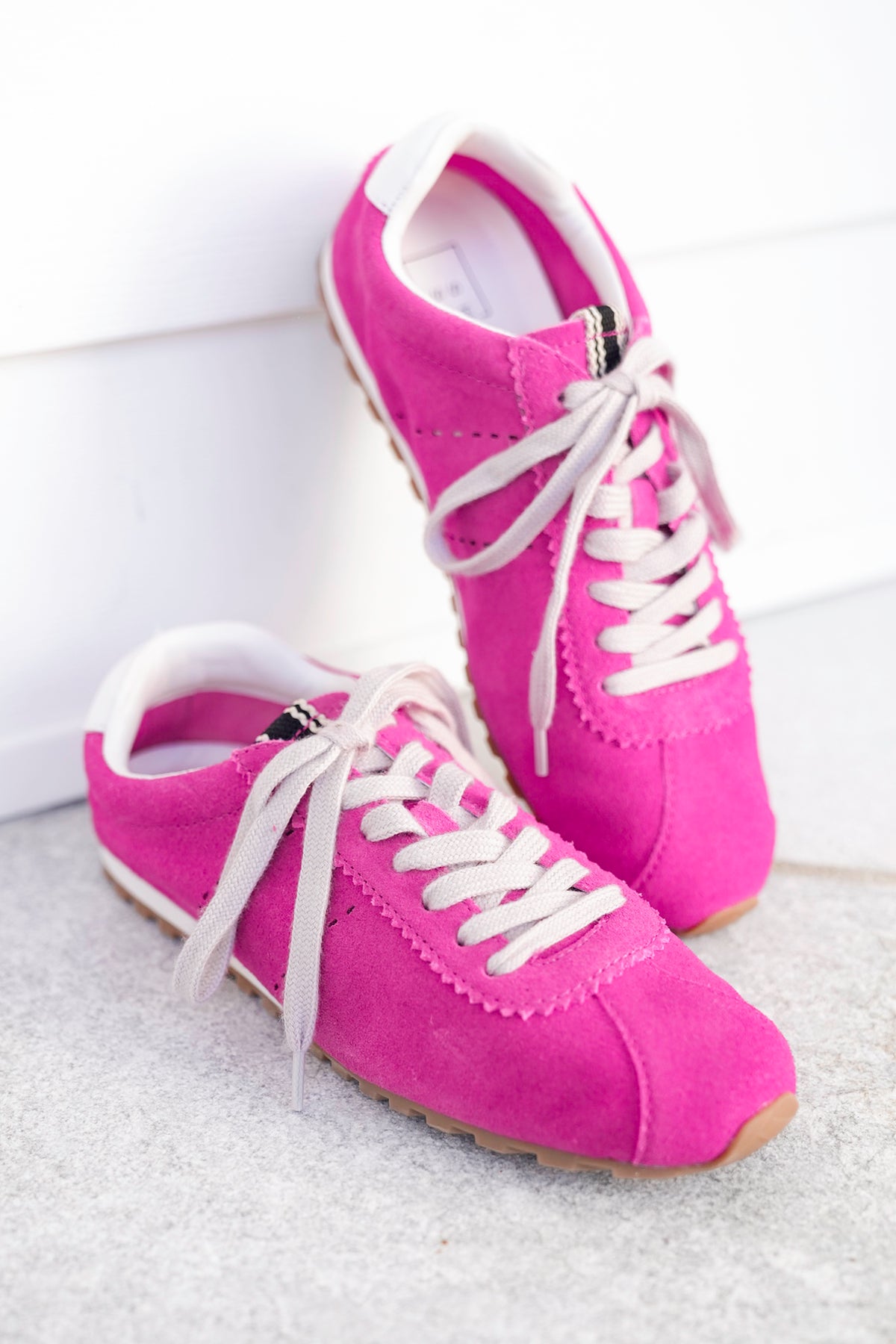Shu Shop Retro Low-Top Suede Sneakers - Freckled Poppy